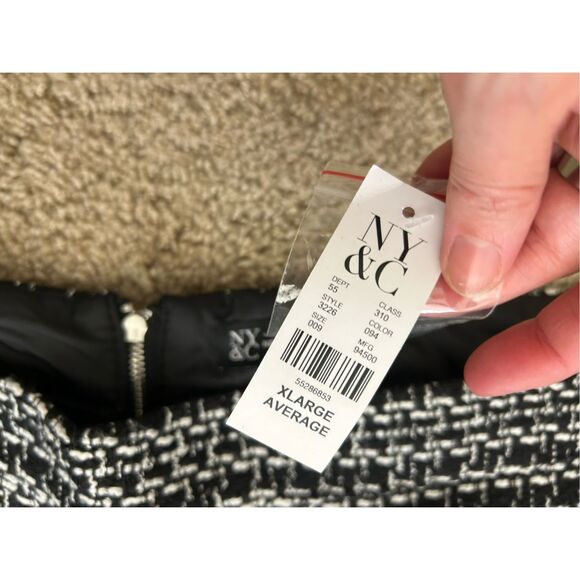 New York & Company (NY&C) NWT High-Rise Tweed Wide-Leg Pant, Sz XL, MP $110 - Picture 10 of 11